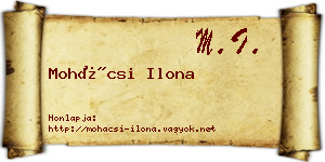 Mohácsi Ilona névjegykártya